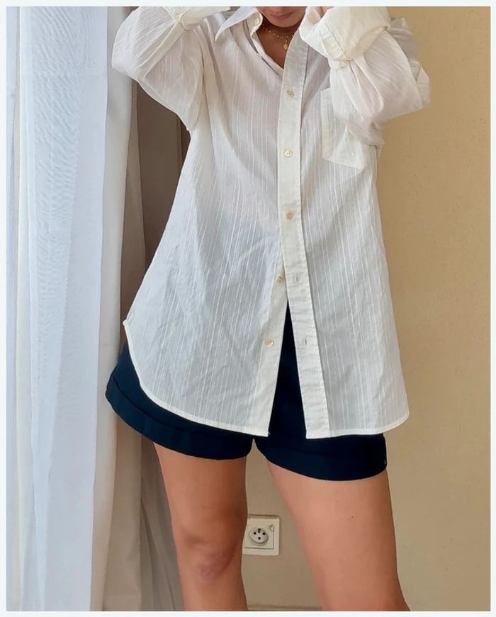 Chemise Dolce & Gabbana blanche à rayures L très bon état - photo numéro 3