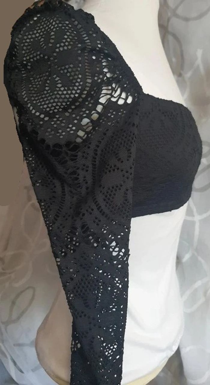 Petit haut en dentelle femme 34 - XS - photo numéro 3