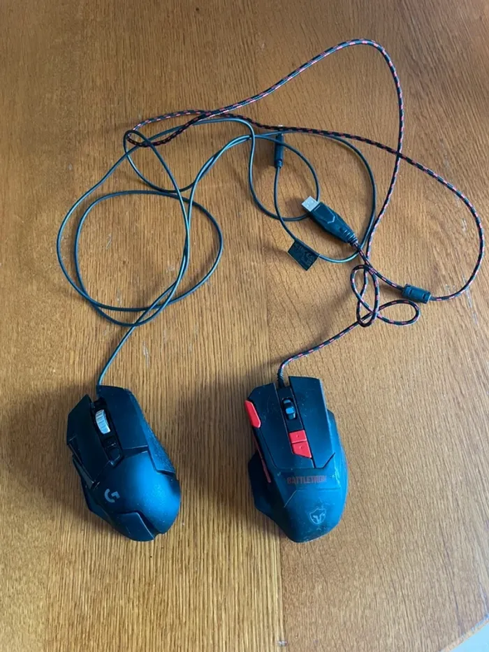 Je vends un lot de 2 souris gaming - photo numéro 1