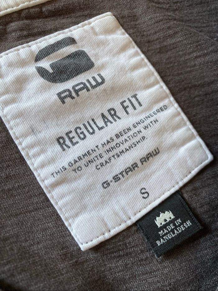 T-shirt G-Star originals marron chiné grège taille S - photo numéro 4