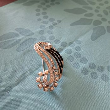 Jolie broche métal argenté