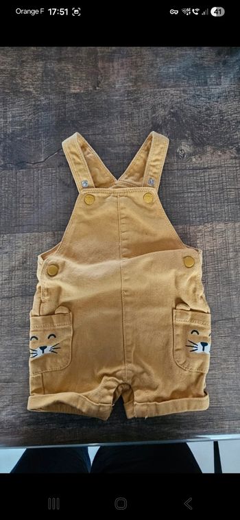 Salopette short 6 mois