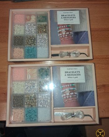2 coffrets creations bracelets perles neufs 