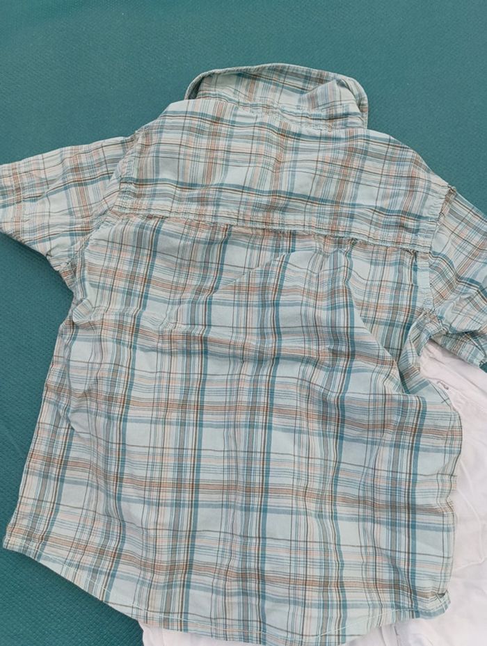 Ensemble pantacourt et chemise taille 2 ans en très bon état - photo numéro 5