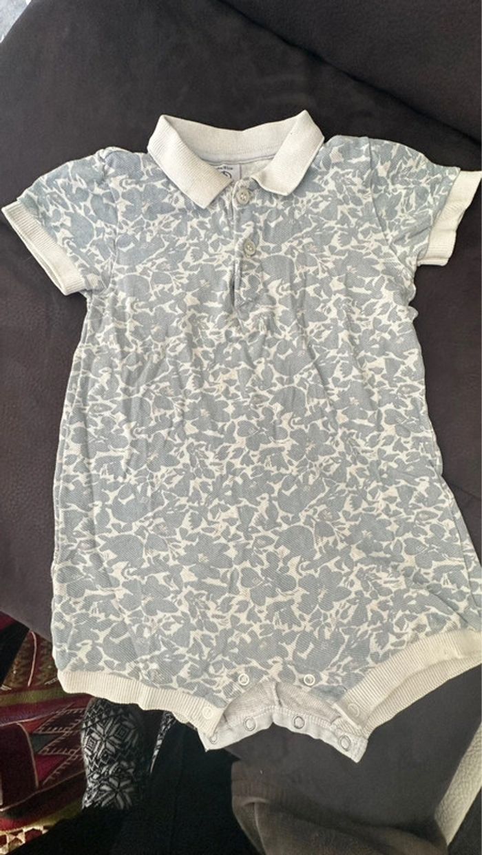 Combicourt polo bébé garçon imprimé Petit Bateau 18 mois TBE (13€)