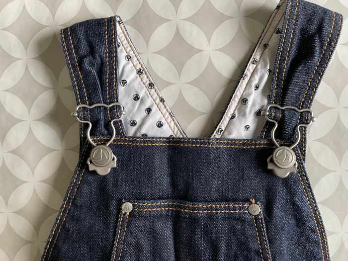 Salopette en Jean Petit Bateau, 18 mois, en excellent état - photo numéro 3