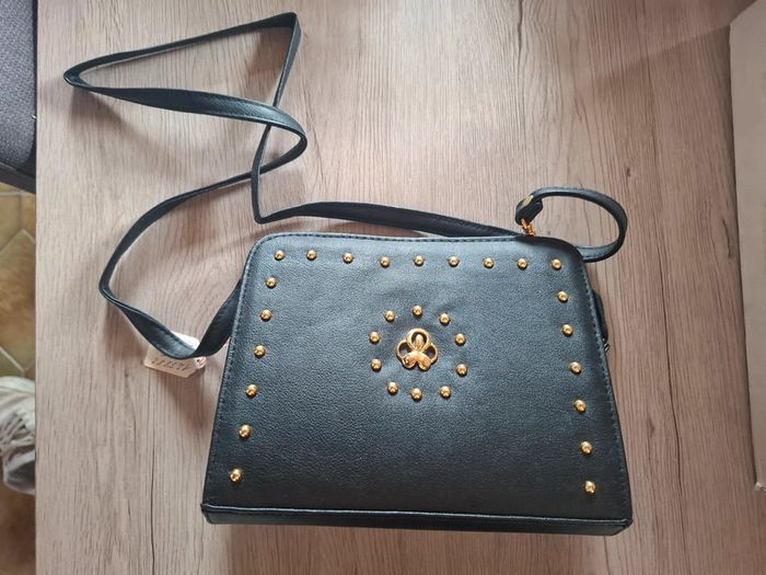 Sac bandoulière noir cuir