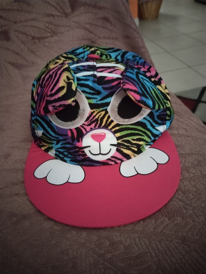Très belle casquette réglable chat multicolore neuve
