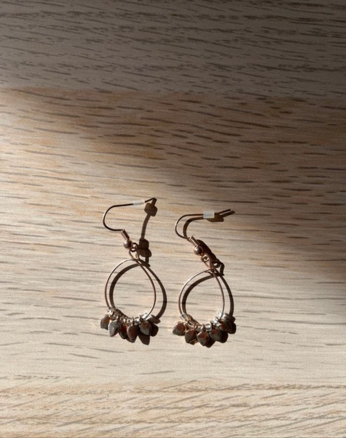Boucles d'oreilles rose gold - photo numéro 2