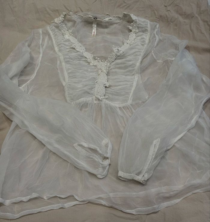 Blouse bohème crème I.Code by IKKS – T36 - photo numéro 2