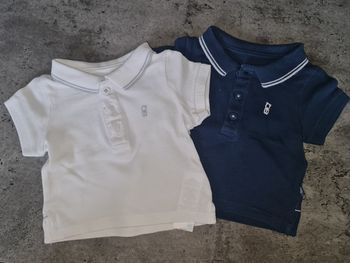 Lot de 2 polos taille 1 mois - 53 cm