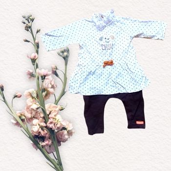 Ensemble robe/tunique/legging bébé fille taille 6 mois