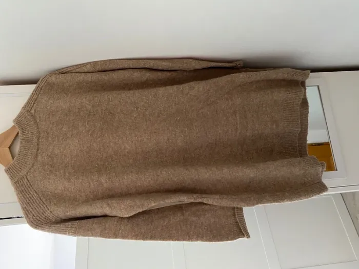robe pull marron en laine S - photo numéro 2