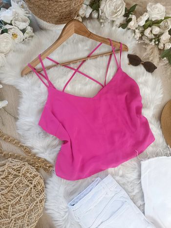 Jolie haut rose taille L