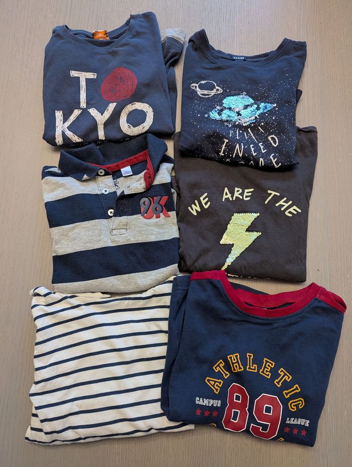 Lot de t-shirts/ polo manches longues #5 ans