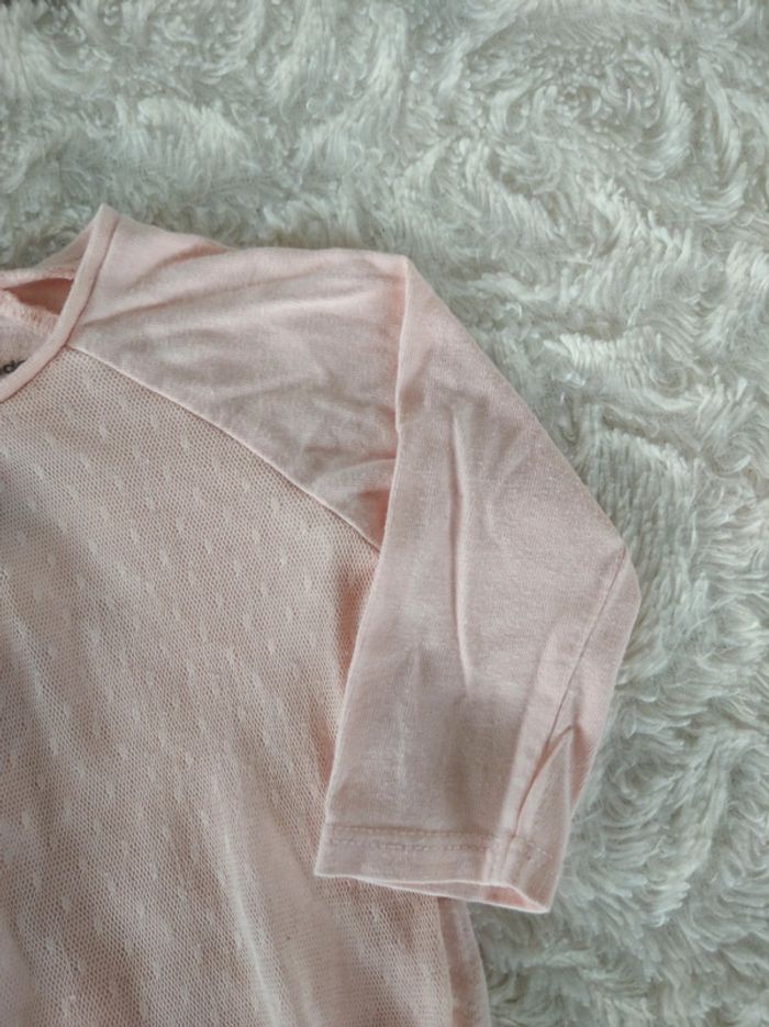 Tee shirt tunique chemise manches longues tulle Fille 3 mois Vertbaudet - photo numéro 5