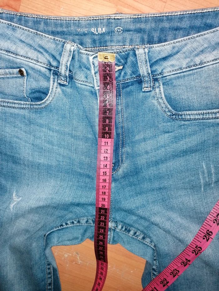 Jeans slim effet used Fr36 Eur34 - photo numéro 10