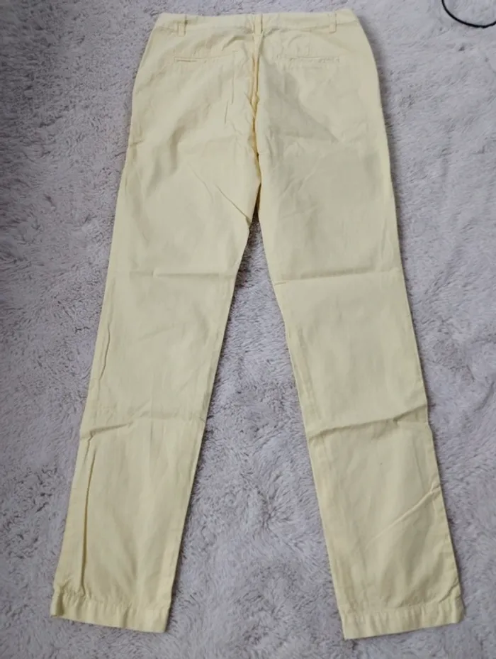 Pantalon chino jaune Promod 34 - photo numéro 2