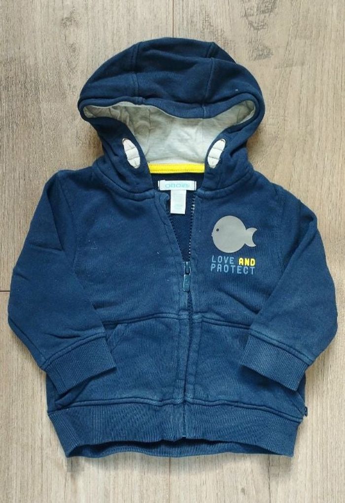 Gilet à capuche 12 mois Obaïbi