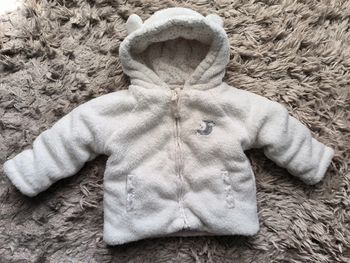 Manteau nounours blanc 3 - 6 mois