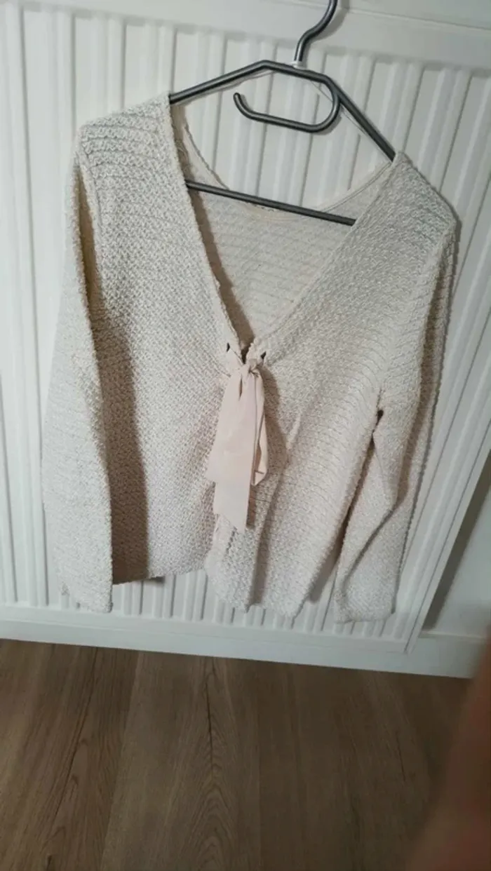 Pull écru et doré - photo numéro 2