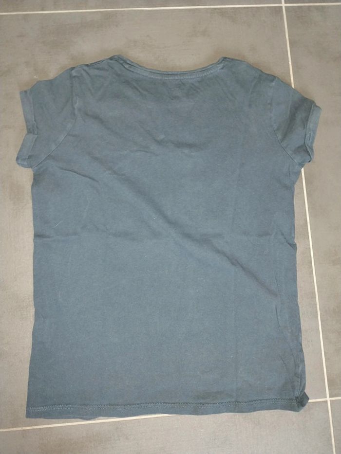 T-shirt fille 12 ans bleu marine fleurs More love - photo numéro 3