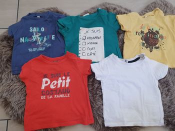 Lot de 5  t-shirts manches courtes 6 mois