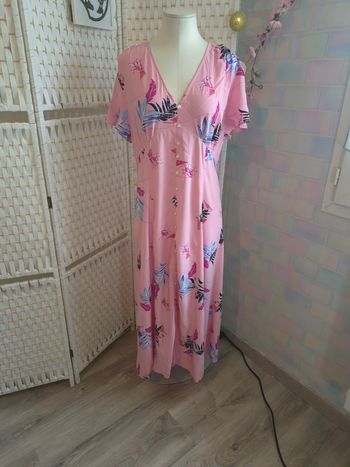 Jolie robe longue fleurie French Connection  rose femme T42 (XL)
