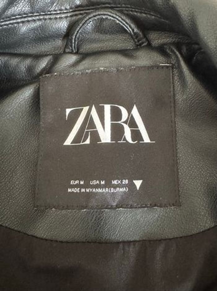 Veste en cuir Zara - photo numéro 3