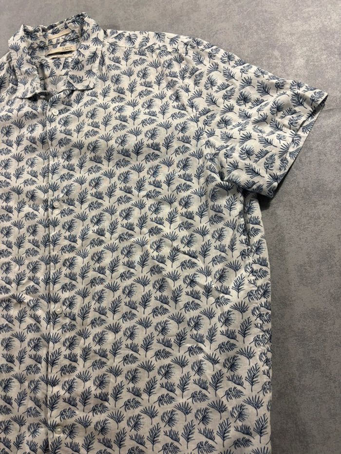 Chemise Manche courte en lin à motif Celio Taille XL - photo numéro 3