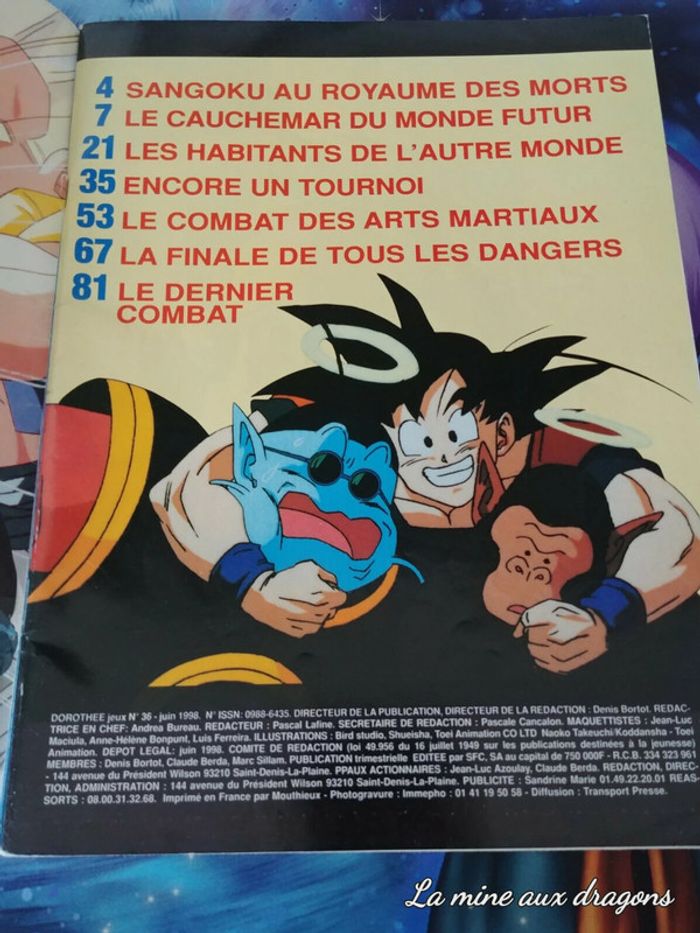Club dorothee jeux 36 magazine Special Dragon Ball 96 pages goku Manga - photo numéro 2