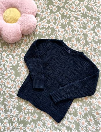 Pull Kiabi bleu marine en maille taille 10 ans 