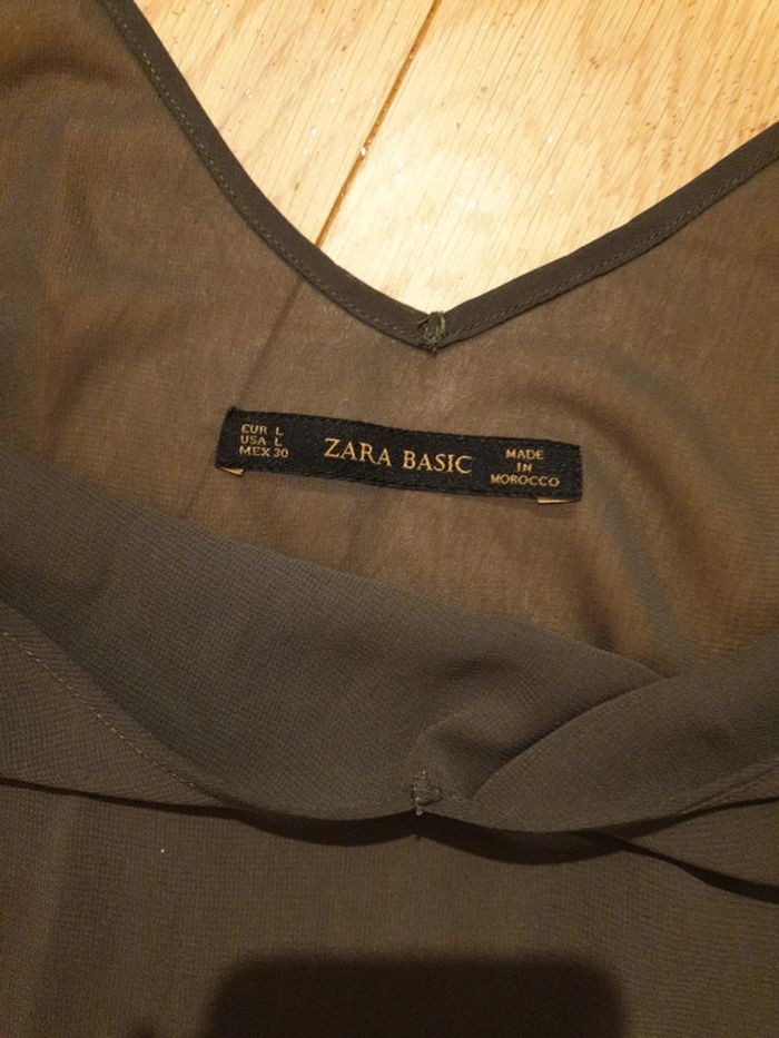 Top plissé kaki - photo numéro 4