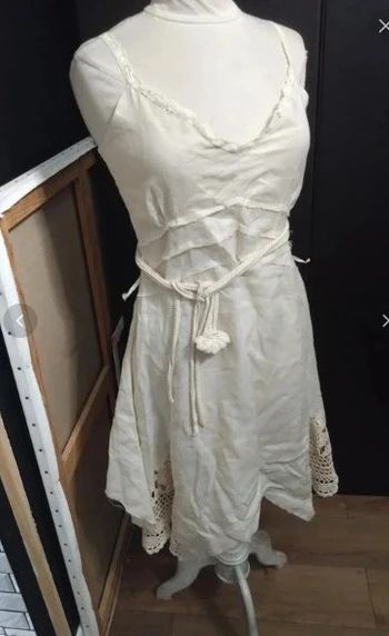 Robe été en lin beige Carling t 38