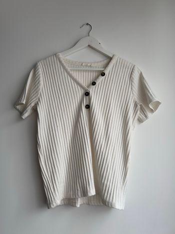 Blouse t-shirt blanche cache cache femme taille L