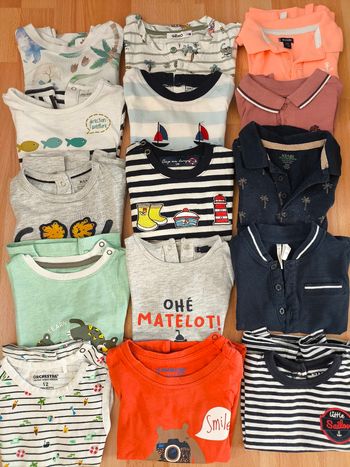 Lot de t-shirts 12 mois