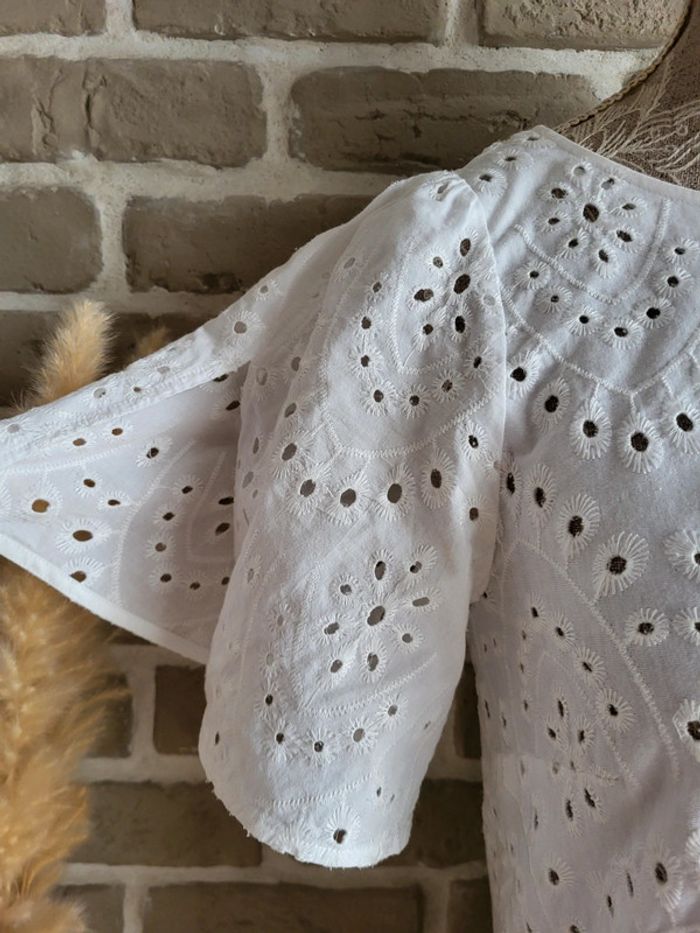 Haut romantique broderie anglaise - Massimo Dutti - photo numéro 3