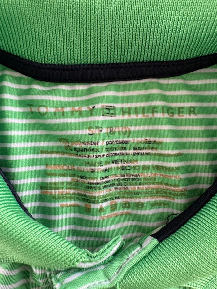Polo manches courtes à rayures Tommy Hilfiger taille 8-10 ans - photo numéro 4