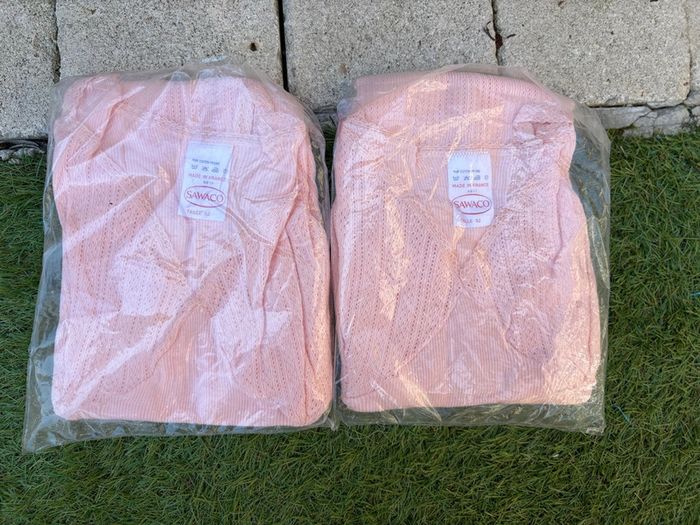 Lot de 2 débardeur SAWACO 100% coton - rose pale - neuf dans l’emballage - taille 52