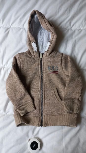 Gros gilet marron beige