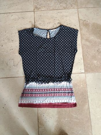 T shirt long avec ceinture en S