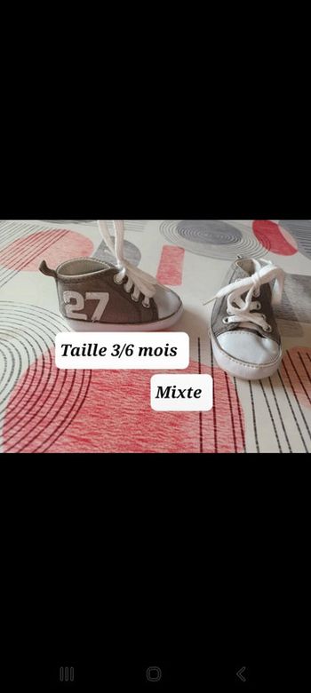 Chaussures souples bébé mixte Taille 3/6 mois