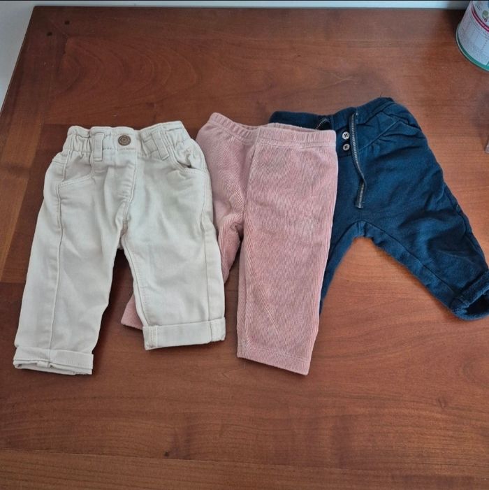 Lot de 3 pantalons taille 3 mois