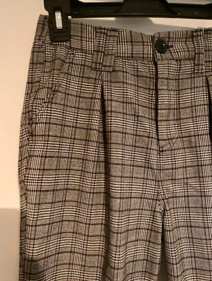 Pantalon tailleur décontracté à carreaux - T36 - photo numéro 2