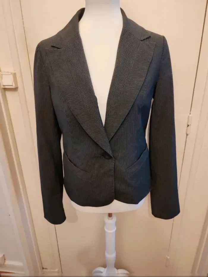 Blazer femme taille 42 à rayures blanches