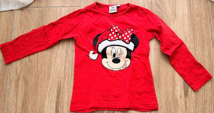 T shirt manches longue de Noël Minnie Mouse 3 ans