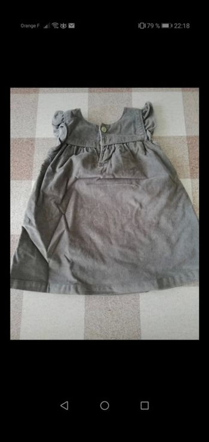 Robe 18 mois épaisse sans manches grise Tex - photo numéro 3