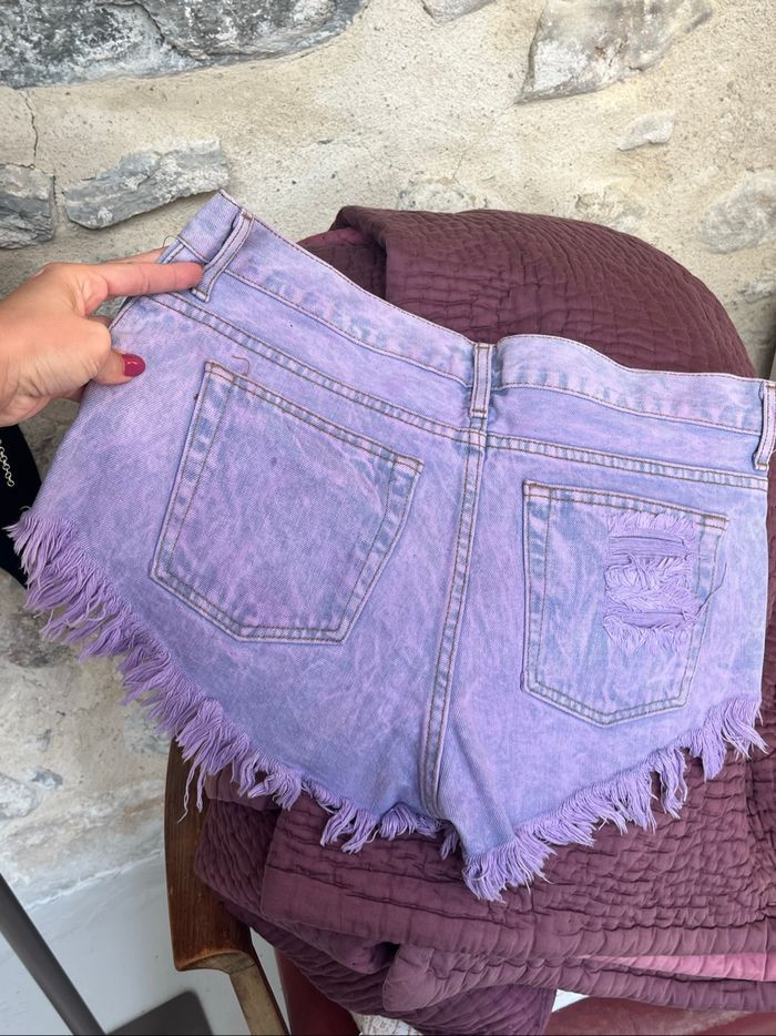 Short tie dye violet cloux grunge tumblr festival coachella runwaydreamz - photo numéro 2