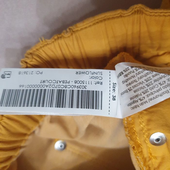 Pantacourt femme Couleur moutarde taille 38 Breal - photo numéro 5
