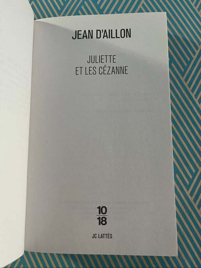 Roman « Juliette et les Cézanne » de Jean d’Aillon - photo numéro 4